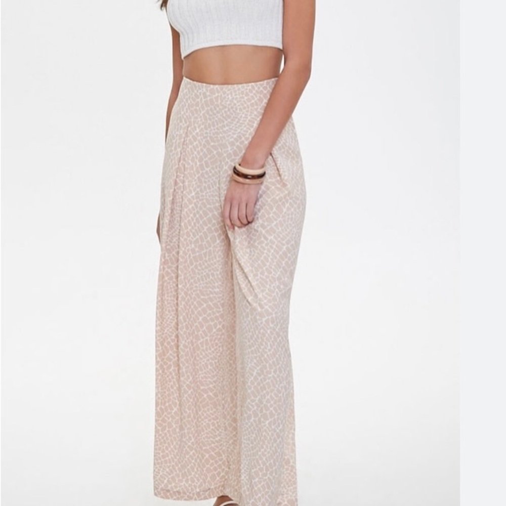 COPY - Giraffe print wide leg trouser size M